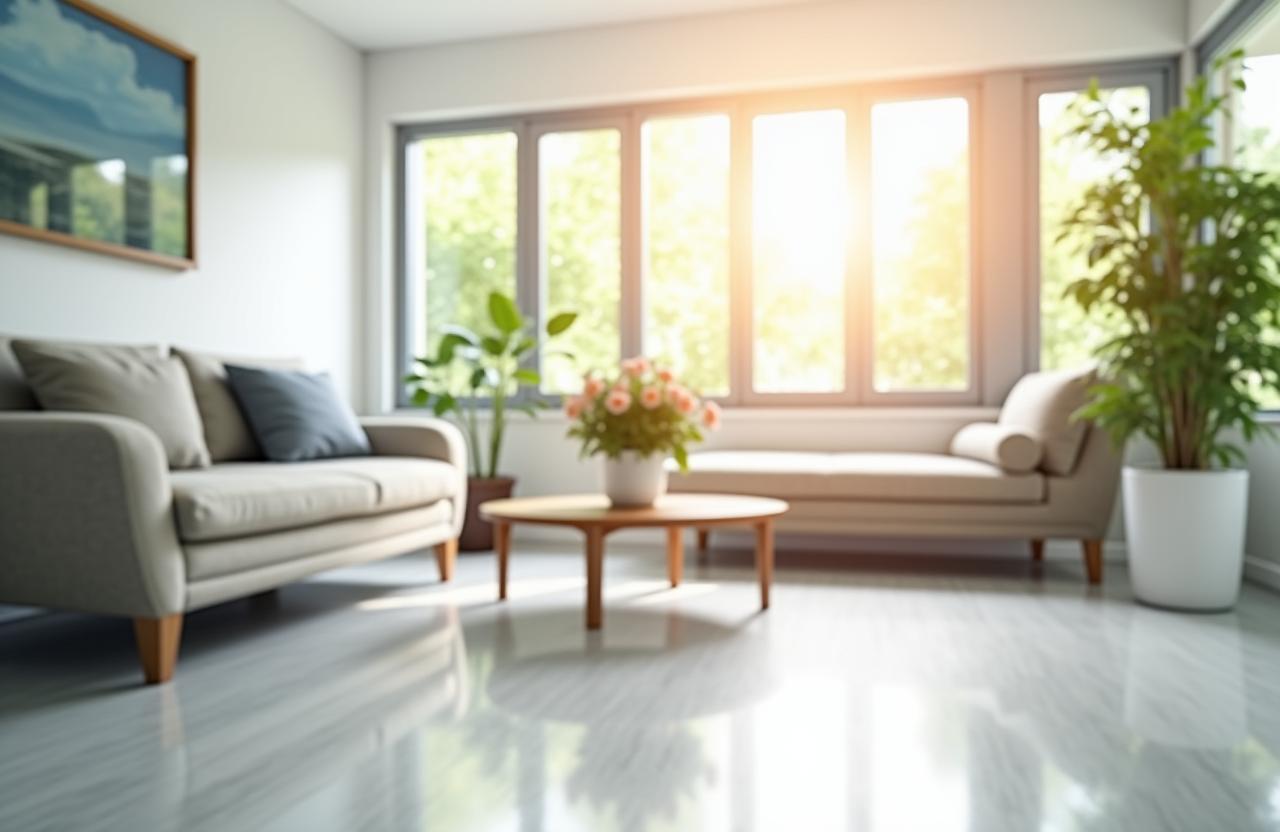 A bright and sparkling clean modern living room
