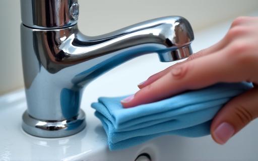 Detailed cleaning of a kitchen faucet