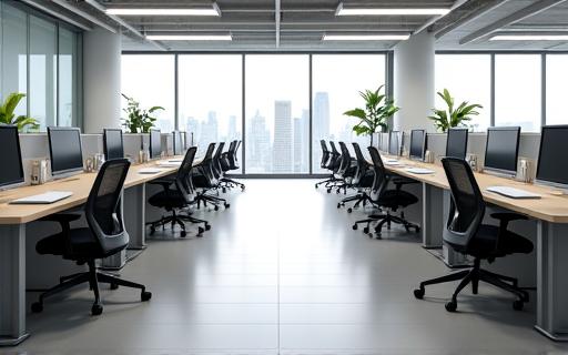 Modern and clean open-plan office
