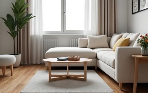 Tidy residential living room